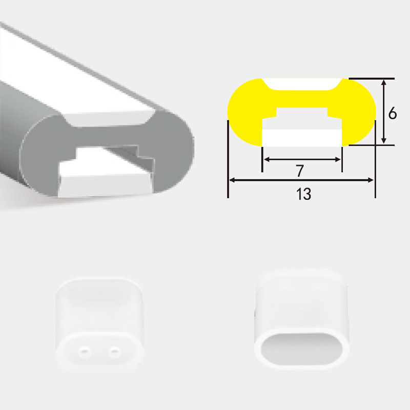 0613 Dual Side Emitting Silicone Neon Flexible Light Tube For 6mm LED Strip 0613 Dual Side Emitting Silicone Neon Flexible Light Tube For 6mm LED Strip